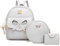 MACCINELO Niedlicher Rucksack aus PU-Leder, 3-teiliges Set, Mini-Geldbörse, Schultertasche für Damen, Teenager, Mädchen, Rucksack für Damen, Schultertasche, GRAU, Small, modisch