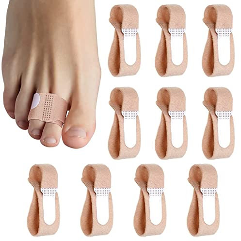 Zeayebsr 10 Stücke Hammerzehen Zeh Schiene Bandage Hammerzehen Zehenbandage Toe Splints für Hammerzeh, Zeh Gebrochen Zehenkissen