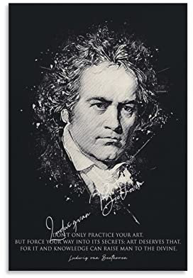 TSALF Poster und Drucke Kein Rahmen Ludwig Van Beethoven Poster Gemälde zum Aufhängen dekoratives Gemälde für Büro Wohnzimmer Schlafzimmer Dekoration 60x90cm