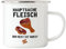 Hey!Print Hauptsache Fleisch Der Rest Ist Wurst Emaille Tasse Fleischer Steak Metzger Fleischhauer Wurst Schlachter Würstchen
