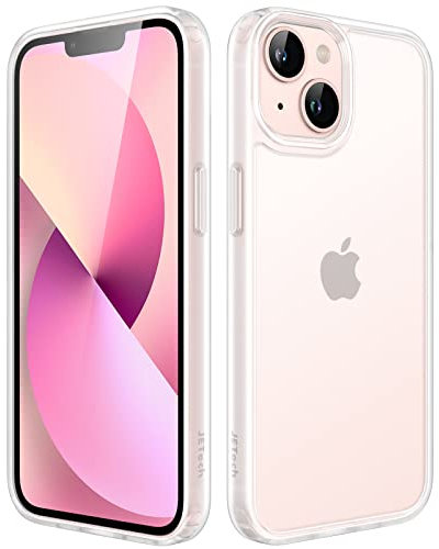 JETech Matte Case for iPhone 13 6.1-Inch, Shockproof Military Grade Drop Protection, Frosted Translucent Back Phone Cover, Anti-Fingerprint (Frosted Clear)