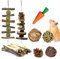 Dous 10-teiliges Hamster-Kauspielzeug, Kaninchen-Kauspielzeug-Set, Karotten-Tannenzapfen-Spielzubehör-Kombinationsset, Kleintier-Kau-Leckerli Für Kaninchen, Meerschweinchen, Chinchilla-Hamster