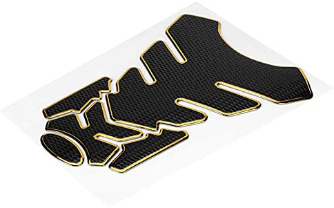 3D Gas, Aufkleber Pad Protector Dekoration Tankpads für Öl Kraftstoff Tankpad Gold Fit (BlackGold) (schwarzes Gold)