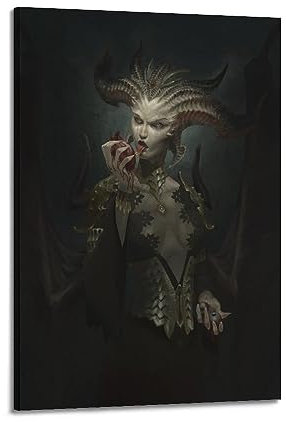 VZRSQZK Spielposter Diablo 4 Lilith Poster, dekoratives Gemälde, Leinwand-Wandposter und Kunstdruck, modernes Familienschlafzimmer-Dekor-Poster, 30 x 45 cm