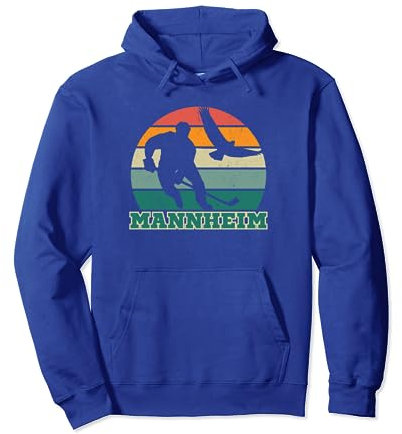 Cooles Eishockey Fan Shirt Stadt Mannheim mit Adler Skyline Pullover Hoodie