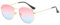 JCTAIFOO Occhiali da sole poligono moda per uomo e donna leggero telaio esagonale in metallo UV400 protezione occhiali, Oro/blu/rosa gradiente, taglia unica