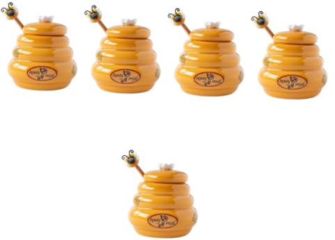 Alipis 5ensembles Pot à Céramique Avec Couvercle Et Dipper Distributeur De Pratique Pour Cuisine Et Service