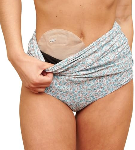 SIIL Stomabeutel Überzüge zum Schwimmen - Stoma-Bademode - Kolostomie & Ileostomiebeutel Abdeckungen für Frauen, gänseblümchen, Large