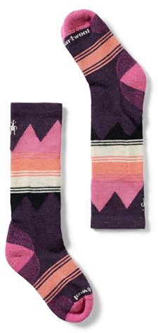 Smartwool Unisex Ski Light Cushion Over-the-Calf Socks (Toddler/Little Kid/Big Kid) Purple Iris Small