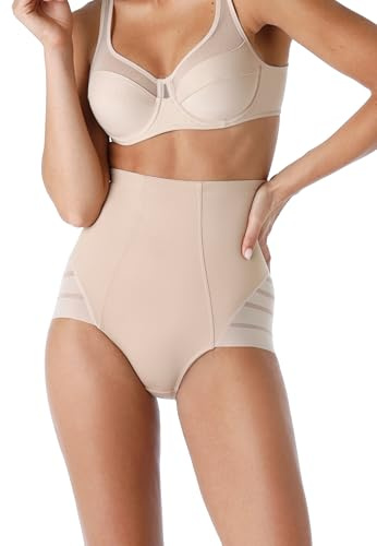 Lovable Modélisation Taille Haute Confinement Moyen Effet Ventre Plat, Culotte Contentive, sous-Vêtements Fonctionnels, Fancy Shaping Gaine Femme, Poudre, L