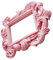 Cadre mural rectangulaire style baroque vintage Rose