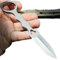 Tragbares Messer mit fester Klinge und Scheide,Taschenmesser Taschenwerkzeug Gürtelmesser für Outdoor Camping Angeln Wandern (weiß)