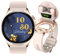 AIEK Smartwatch con Auriculares para Hombres y Mujeres, 1.43 AMOLED de Pantalla Grande Fitness Sport Watch para iOS Android Phone, Monitor de Ritmo cardíaco del sueño, Regalo de Pareja (Oro Rosa)
