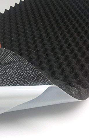 Akustikschaumstoff, Noppenschaumstoff, Dämmung (100cm x 50cm x h) Weiß o. Schwarz (100 x 50 x 5, Anth/Schwarz)