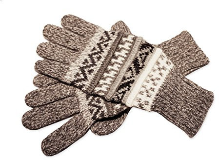 Posh Gear Alpaka Handschuhe Guantilissi Fingerhandschuhe Damen Herren aus 100% Alpakawolle, grau, Größe L