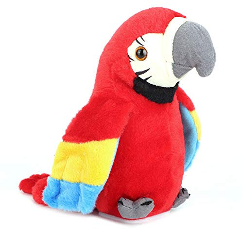 Zerodis Reden Papagei Plüschtier Mimikry Pet - Interaktives Audio Spielzeug Puppe für Kinder ab 4 Jahren (rot)
