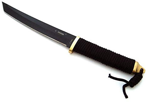 Kamikaze Katana Honor Edition - 35cm Messer schwarz, Gold - Tanto - Samuraischwert klein inklusive Schutzhülle