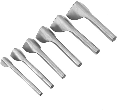 Lederhandwerk V-Form Stanzwerkzeug, Lederverarbeitung V-förmige Stanze 6-teilig DIY für Gürtel, Brieftasche, Tasche