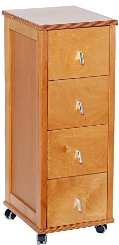 Cassettiera POKERINO in Legno a 4 cassetti (Rovere)