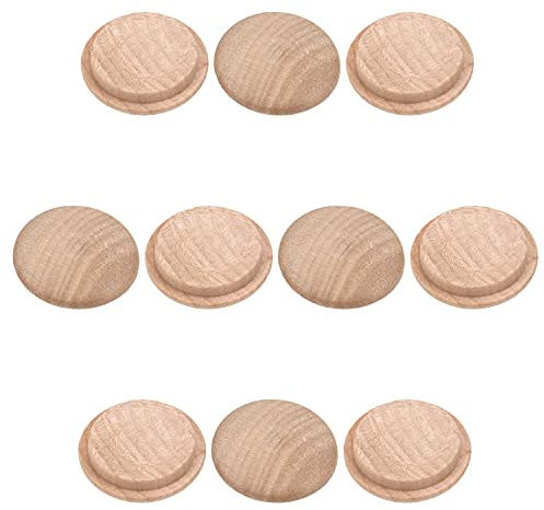 MroMax Holzdübel mit flachem Kopf, 14 x 9 mm, Weiß, 10 Stück, MRO191114T-0036, 25PCS 30*25