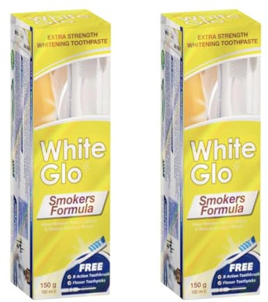 White Glo Smokers Formula Whitening Toothpaste Pack 150g (Pack of 2)