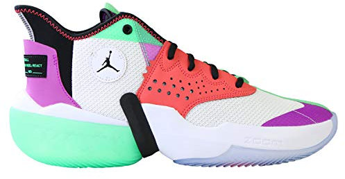 Nike - Air Jordan React Elevation - CK6618101 - Colore: Bianco-Arancione-Viola - Taglia: 44.5 EU
