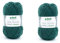 2-er Pack Hot Socks Pearl uni, 2 x 50 g 4 fädiges Sockengarn mit Kaschmir, hochwertig u. weich, (08 Tanne)