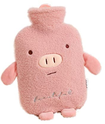 UKKO Bouillotte Bouteille D'Eau Chaude Peluche À L'Injection D'Eau Pour Réchauffer Le Ventre, La Compresse Chaude, La Taille De La Main Et Un Bébé Chaud Mignon-D