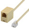 Waytex 39356 - Cable alargador telefónico RJ11 macho a RJ11 hembra (5 m), color beige