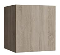 Furnitech Wohnwand Wohnzimmer | Hängend Wohnwand Modern | Wohnzimmer Schrankwand mit Regale und TV Schrank | Wohnzimmer Möbel (GS1, Sonoma Eiche)