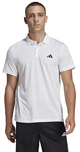 adidas Herren Train Essentials Training Polo Shirt, White/Black, XL