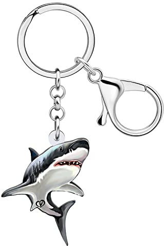 LONYOO Anime Hai Schlsselanhnger Acryl Meeresschildkrte Oktopus Qualle Krabbe Wal Ozean Schlsselanhnger Ringe Geschenke fr Frauen Mdchen (Braun)