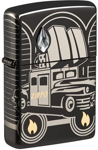 Zippo Benzin-Feuerzeug 75th Anniversary Zippo Car, unbefüllt, mit Kristall