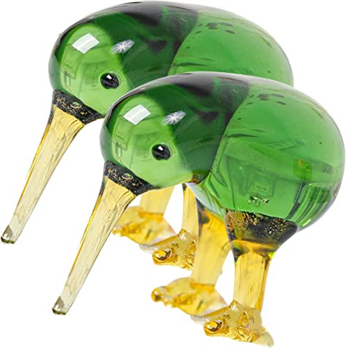 Garneck 2 Stück Kristall- -Figur Mundgeblasenes Glas Vogel Briefbeschwerer Sammlerstücke Kunst Tierskulptur Tischdekoration Für Zuhause Hochzeitsgeschenk Tischdekoration