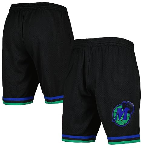 NBA Youth 8-20 Hardwood Classic Official Swingman Shorts, Dallas Mavericks Schwarz, Klein