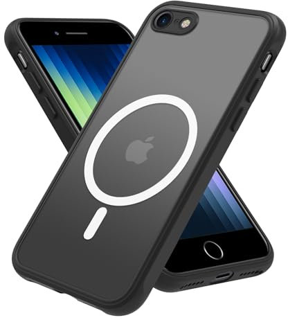 Magnetic for iPhone SE Case 2022/3rd/2020/2nd gen, iPhone 8 & iPhone 7 [Compatible with Magsafe] Shockproof Slim Translucent Matte Protective Phone Case, White