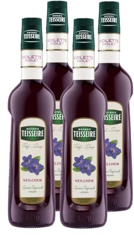 Mathieu Teisseire Getränke-Sirup Veilchen 0,7L - Cocktails (4er Pack)