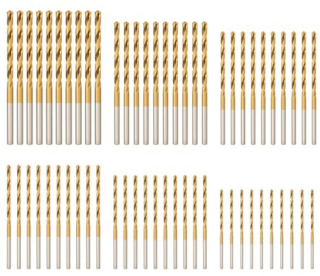 Pilikoll 60 Pezzi Twist Drill Punte Trapano Elicoidali Precision 1/1.5/2/2.5/3/3.2mm Mini Punte per Trapano HSS Punta Da Trapano per Alluminio, Plastica, Acciaio, Legno, Metallo