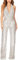 ORANDESIGNE Damen Pailletten Halter Jumpsuits Frauen Sexy Cowl-Ausschnitt Glitzernd Clubwear Ärmellos Elegant Bodycon Weite Hosenbeine Strampler A Silber M