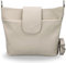 BRISE Umhängetasche Damen Echtes Leder ELLIE Handgemachte Crossbody Bag mit Ledergurt 6 Fächer Wasserdichte Schultertasche Made in Italy (Beige - 1)