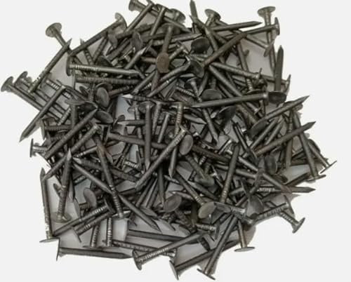 Aluminium Clout Nails 50mm x 3.35mm Roofing Nails Aluminium Large Head Roofing Felt Clout Nails Rustproof Aluminium Clout Nail, Roofing Felt Clout Nails, Roofing Felt Nail Tacks Sheds - 25 Nails