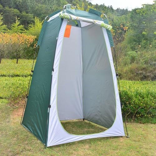HEIBTENY Tenda da doccia da campeggio, da 190 cm, per la privacy, per il WC, per esterni, per escursioni, spiaggia, campeggio (verde)
