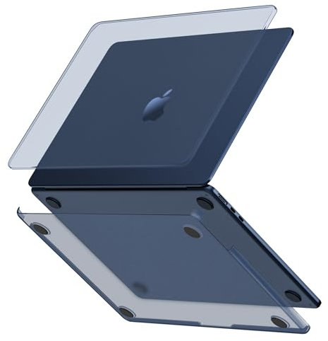 GPXIIZ Hülle Kompatibel mit MacBook Air 13.6 Zoll M4 M3 M2 Schutzhülle 2025 2024 2023 2022 Freisetzung A3240 A3113 A2681, Ultradünne Hartschale Snap Case Cover 13,6, Mitternacht