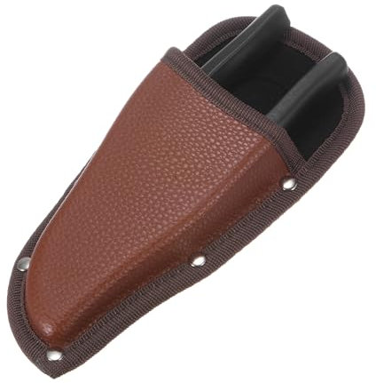 M METERXITY Gartenschere-Hülle, tragbare PU-Leder-Pruning-Scheren-Hülle Zangenhalter für Gürtel, Gartenschere Lederhülle für Hand-Pruner/Gartenscheren/Clipper [Rot-Braun]