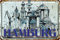 Deko Blechschild für Hamburg Fans, Liebhaber, Souvenir, Tourismus, Erinnerung, Sehenswürdigkeit, Geschenk Schild, 20 x 30 cm (Hamburg 2)
