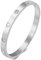 RIXERKOC 18k Gold plattiert Liebe Freundschaft Armband mit kubischen Zirkonia Steinen Armreif für Frauen Männer Edelstahl Armband für Liebe Paar Schmuck Armreif Geschenke (Silber-Herz, 48 * 58mm)