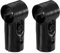sourcing map 2 Pcs End Rail Clamps, 1-1/8 T-Shape Pipe Clamp Structural Pipe Connectors Corner Pipe Fittings Chain Link Clamps with Screws for DIY Shelf Garden Support, Black