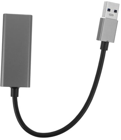 Uonlytech Scheda di rete Gigabit adattatore da viaggio connettori incrociati adattatore portatile ethernet veloce adattatore di rete USB scheda di rete ethernet Lega di alluminio Black