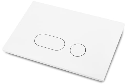 Placa de pulsador compatible con Geberit, placa de pulsador de inodoro, doble enjuague, con juego de palanca de descarga y marco de montaje, compatible con Geberit Sigma 01, 20, 30, 50, Up320 (blanco)