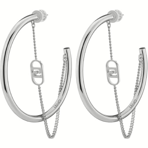 Liu Jo Ohrringe Large Circular Pendant Lj2775 A Kreis Damen Stahl Silber